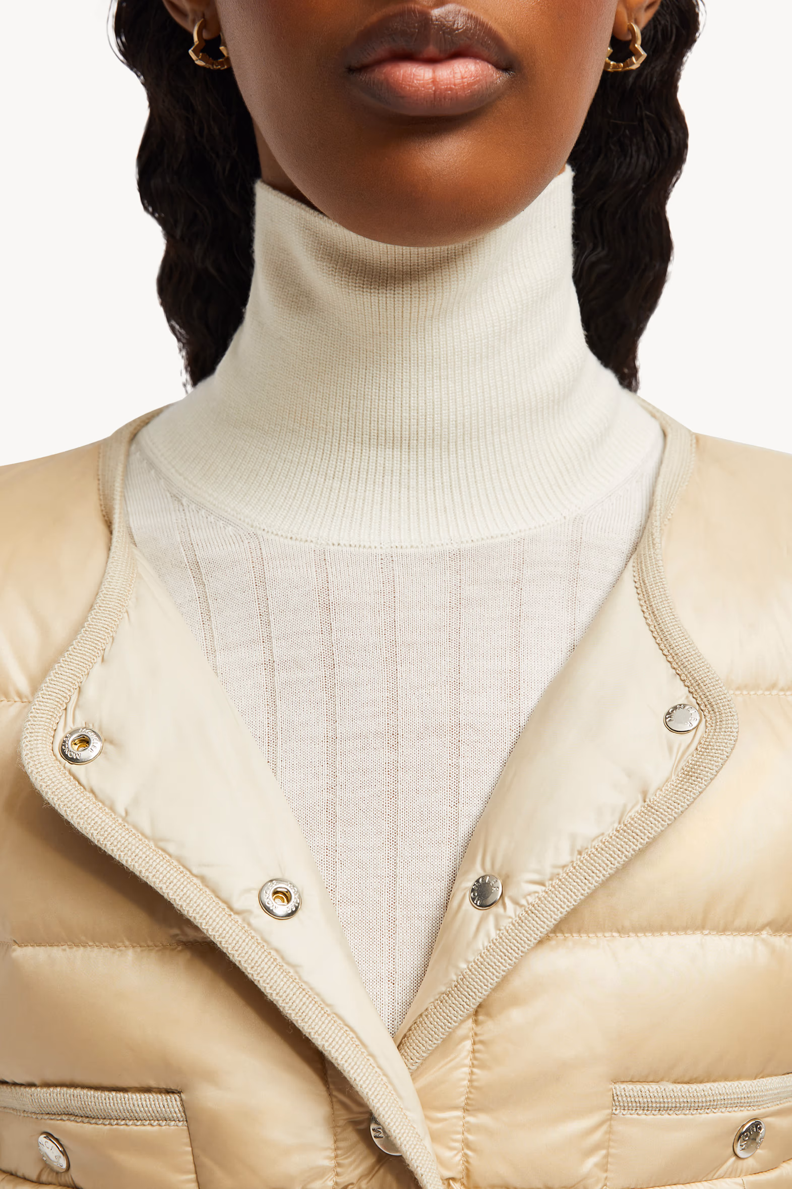 Padded Wool Cardigan Beige Moncler 6